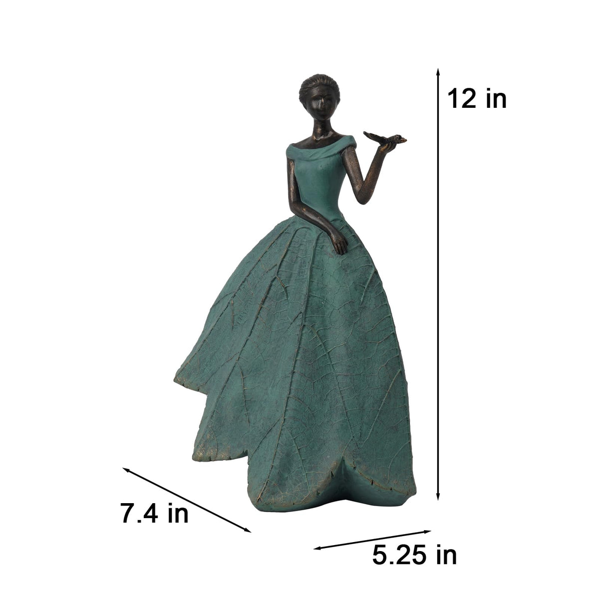 Guichifun Fairy Statue leaf-skirt detail showcases nature-inspired craftsmanship.