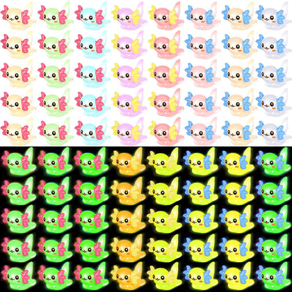 Guiqulai 80pcs mini axolotl figures for playful decor and crafts.