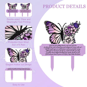 Guiqulai butterfly motif stake adds serene beauty to outdoor memorial spaces