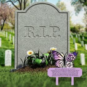 Guiqulai double-sided memorial stake displays text clearly from two angles