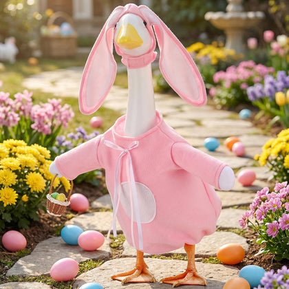 Guiqulai Easter Goose Outfit bunny clothes for quick, charming porch decor.