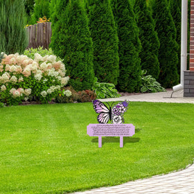 Guiqulai garden memorial stake with warm lettering offers comforting tribute