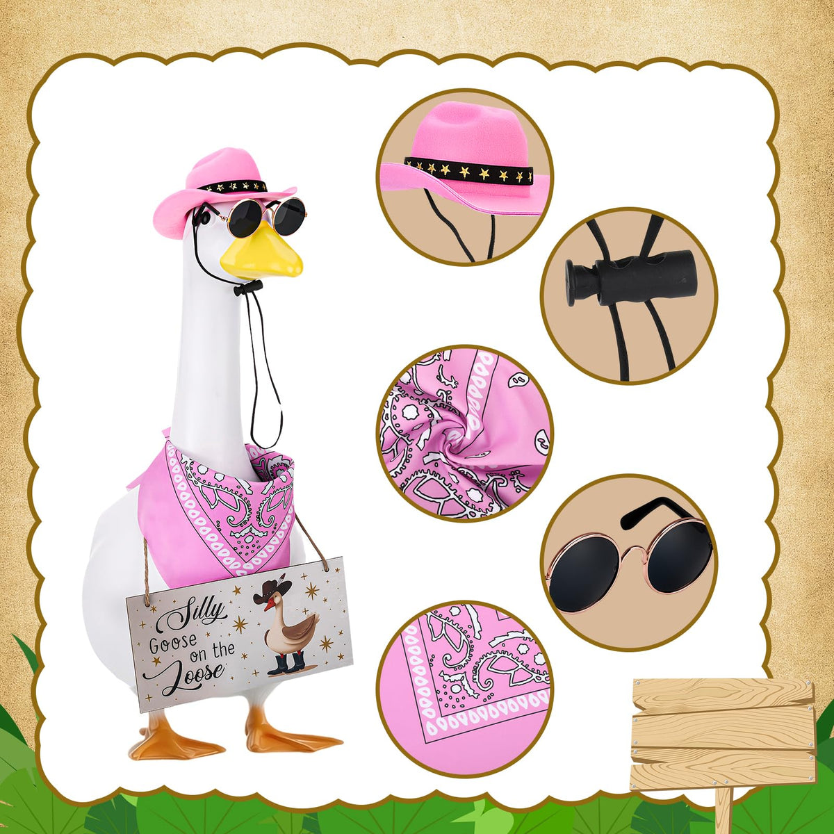 Guiqulai metal glasses for goose create a quirky look