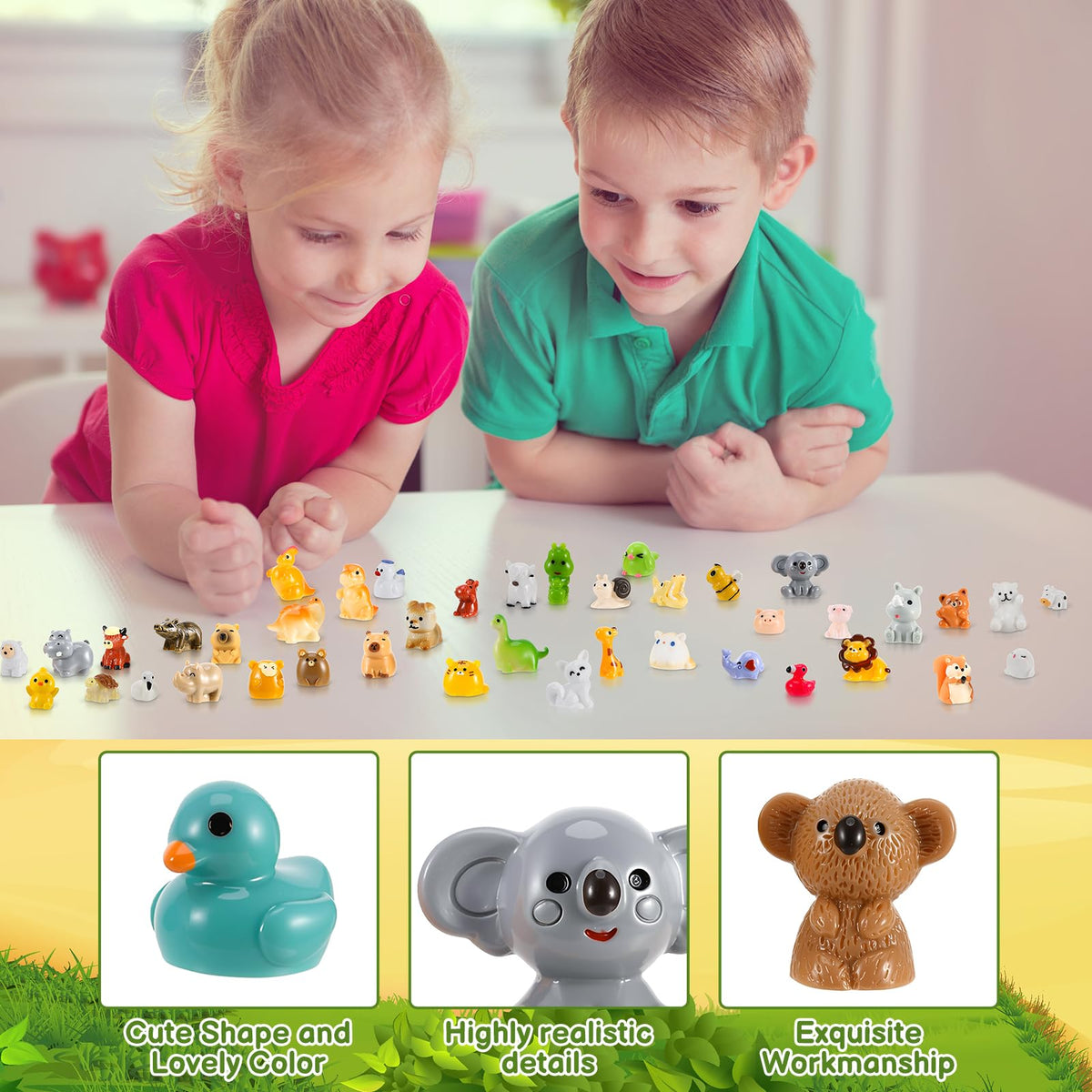Guiqulai resin animals brighten aquariums with playful characters.
