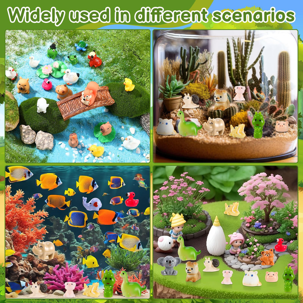 Guiqulai mini resin animals ideal for party favors and gifts.
