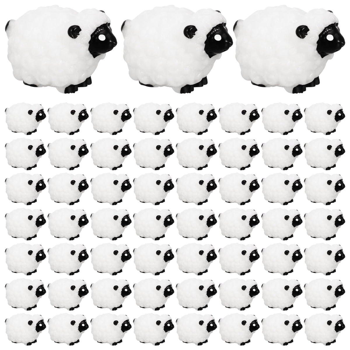 Guiqulai mini white sheep figurine brightens fairy gardens and moss landscapes.