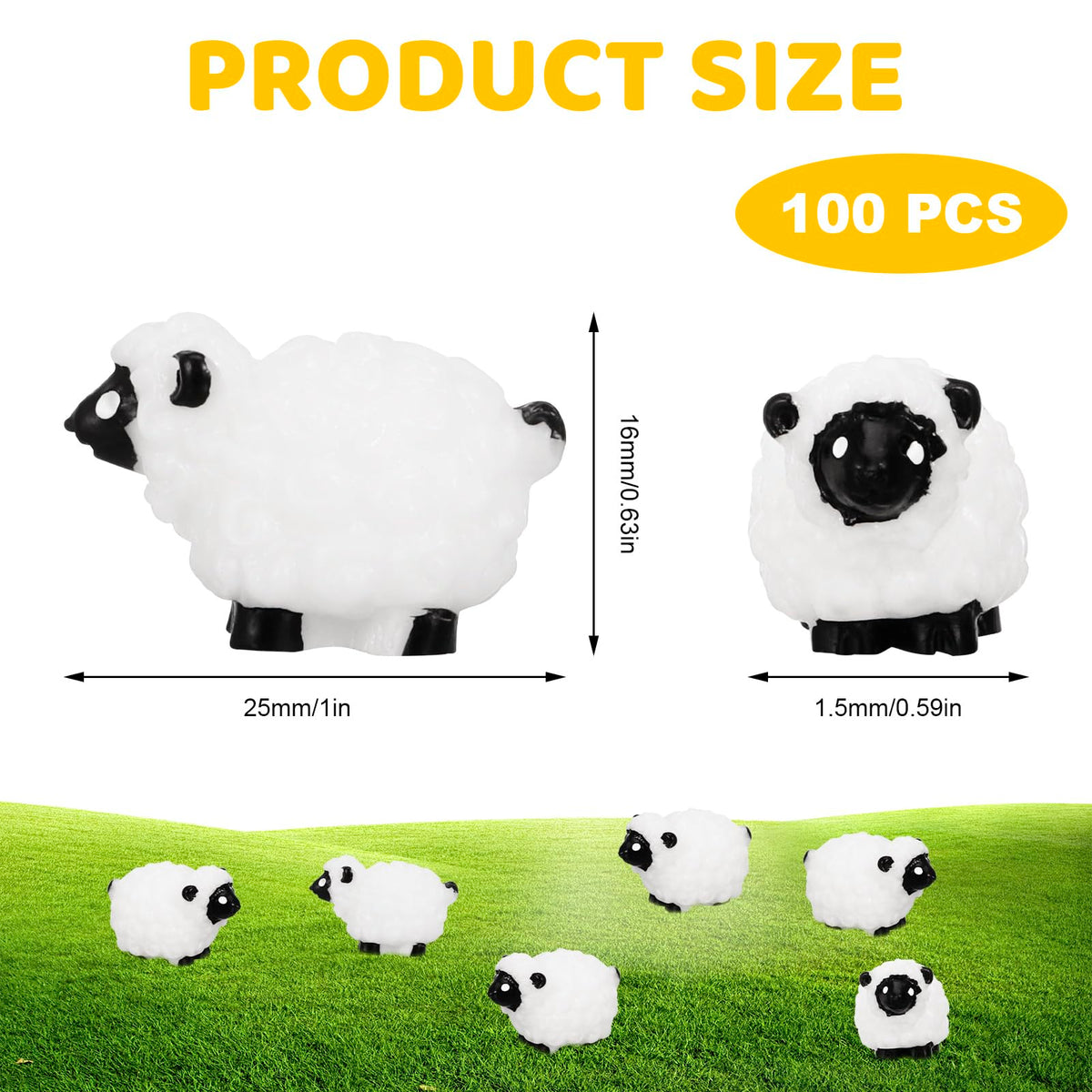 Guiqulai resin sheep figurine for durable indoor and outdoor decorative scenes.