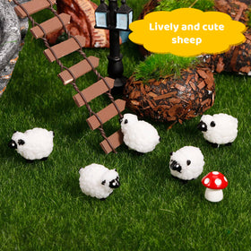 Guiqulai 100-piece sheep set for versatile DIY fairy landscape decor.