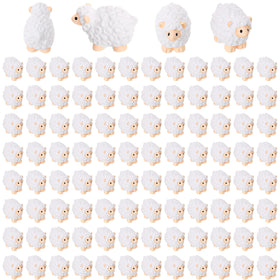 Guiqulai mini white sheep figurine detail adds whimsical charm to fairy garden scenes
