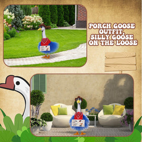 Guiqulai outdoor garden geese decor setup with western theme.