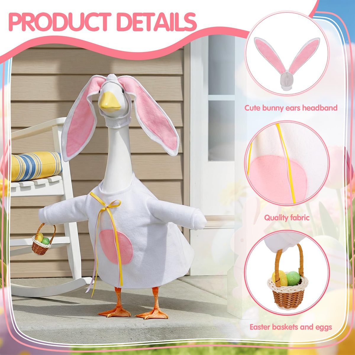 Guiqulai spring garden goose decor invites cheerful family moments.