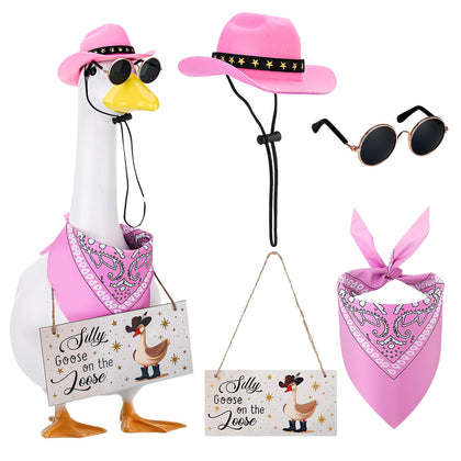 Guiqulai western cowboy hat for goose adds playful outdoor charm