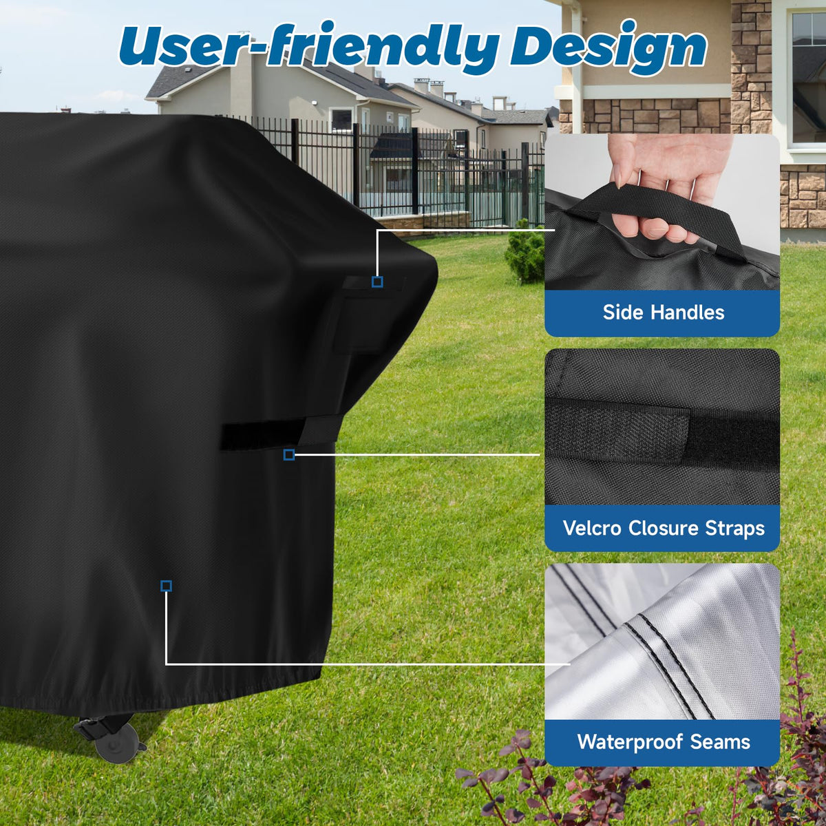 Guisong 420D oxford fabric close-up highlights waterproof durability.