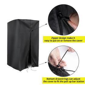 Back zipper design enables quick on/off access for the cover