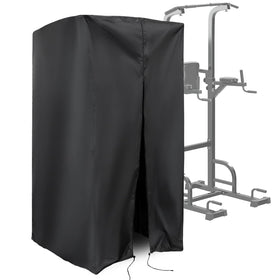 Guisong protective cover over pull-up bar station shields from rain and dust