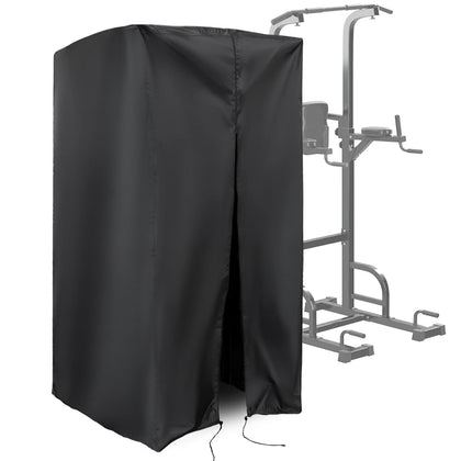 Guisong protective cover over pull-up bar station shields from rain and dust