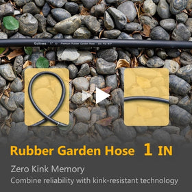 Guitrees five-layer braided hose durability shown in bends.