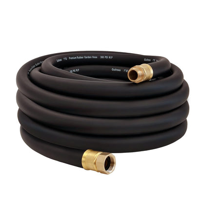 Guitrees heavy-duty rubber hose with five-layer braiding for durability and kink resistance.