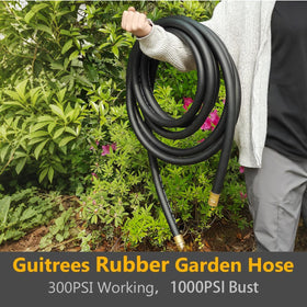 Guitrees kink-resistant hose reduces tangles for easier garden and jobsite use.