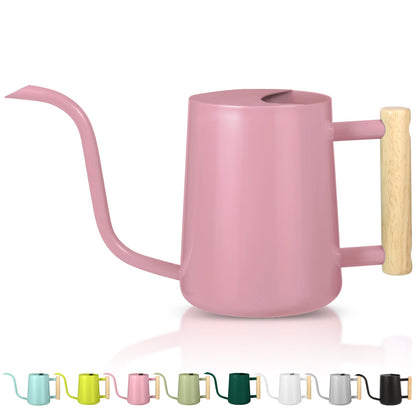 GUKJOB 35oz pink watering can with long spout for precise indoor watering.