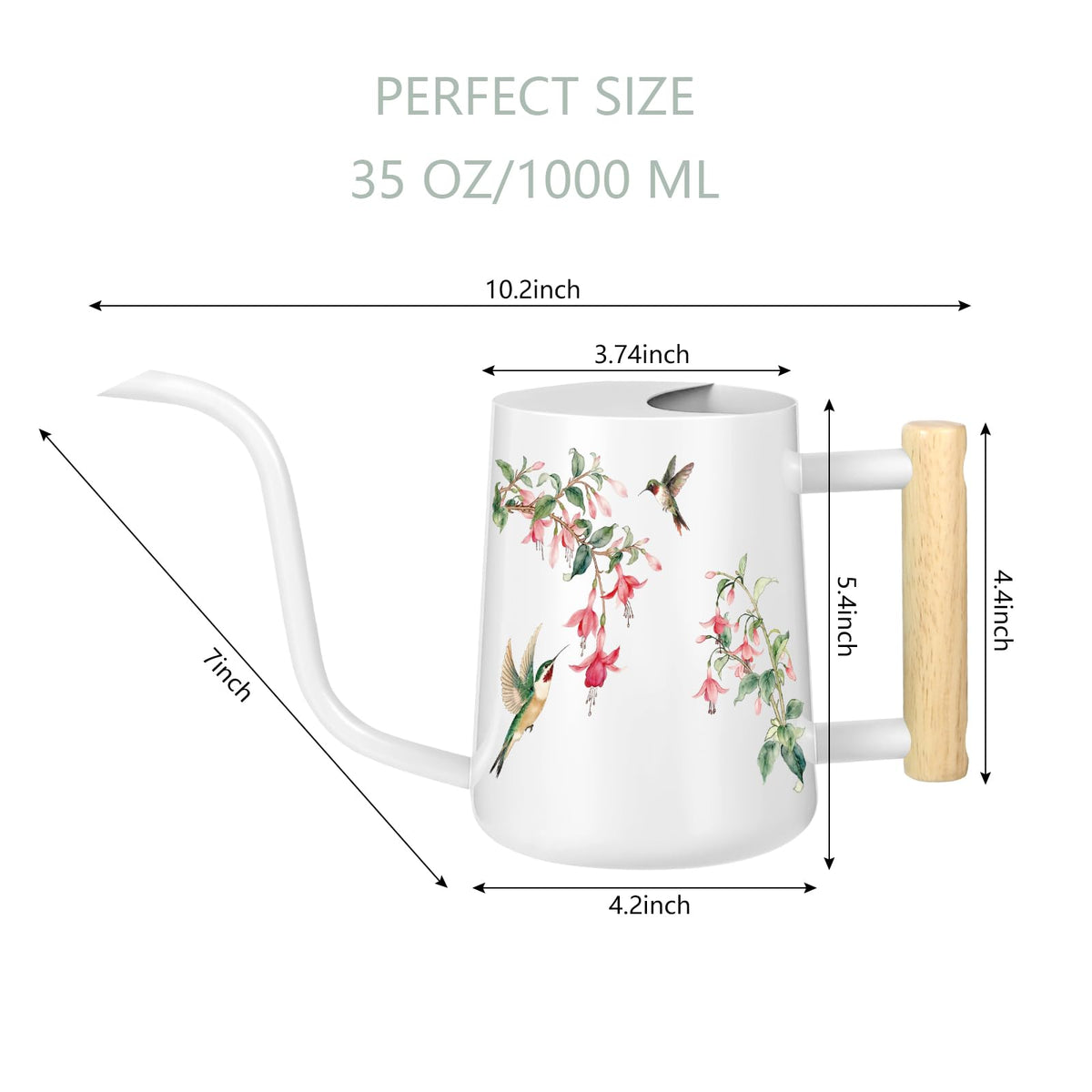 GUKJOB 35oz capacity is lightweight and easy to lift.