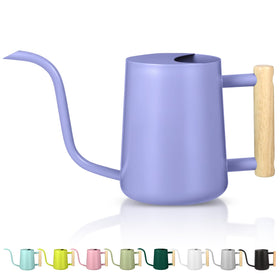GUKJOB watering can for indoor plants with purple finish and long spout for precision watering