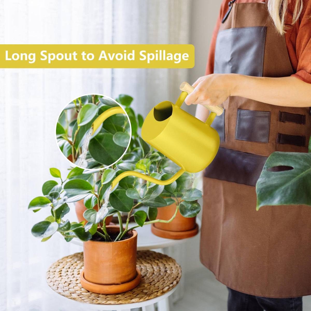 GUKJOB watering can long gooseneck spout guides water precisely