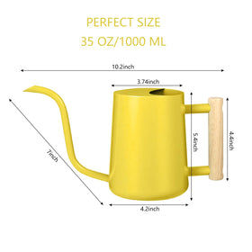 GUKJOB watering can semi-opening top with spill guard for mess-free watering