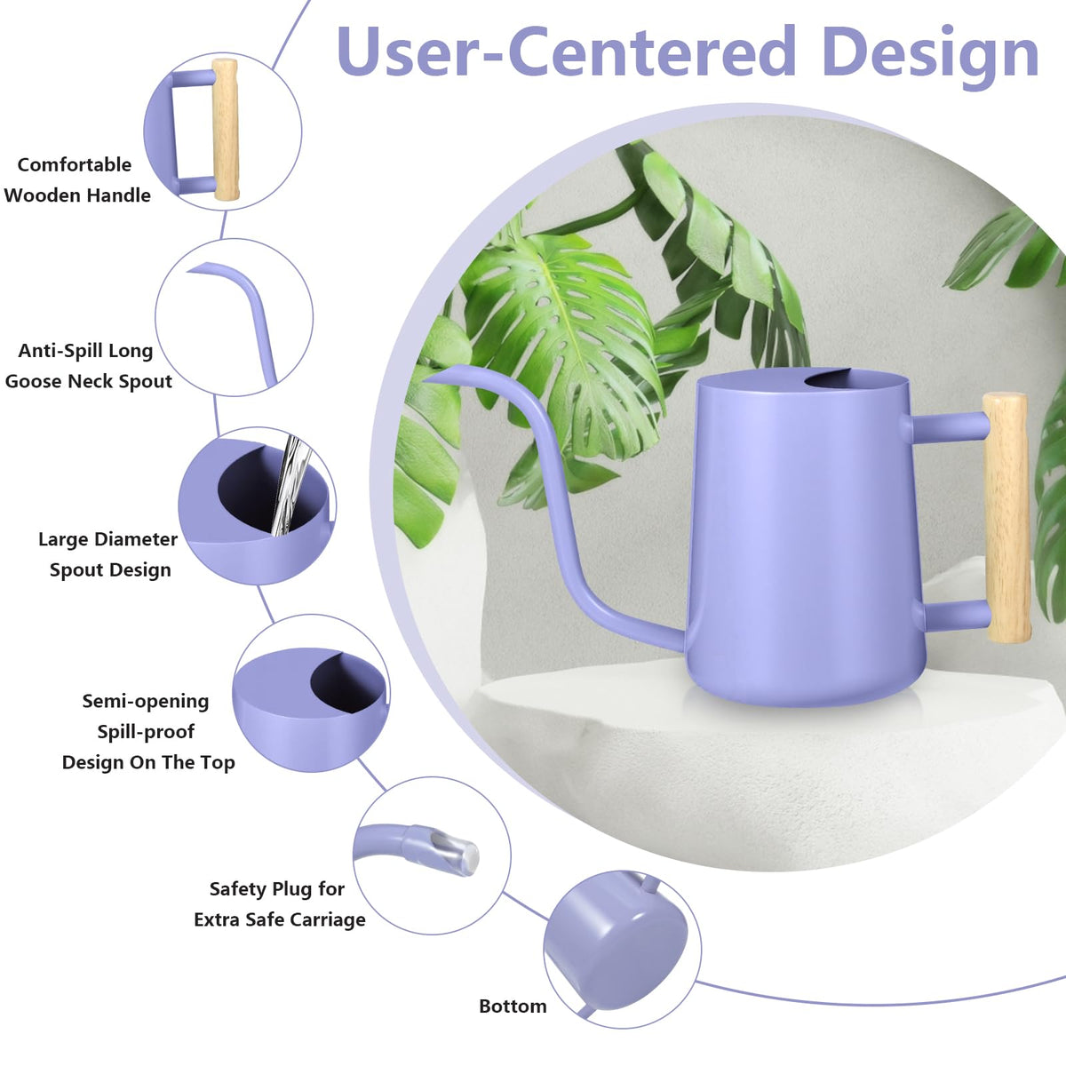 GUKJOB spill guard top design supports quick, spill-free filling