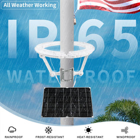 GULADUS flagpole light fits 2-6 inch poles for versatile use.