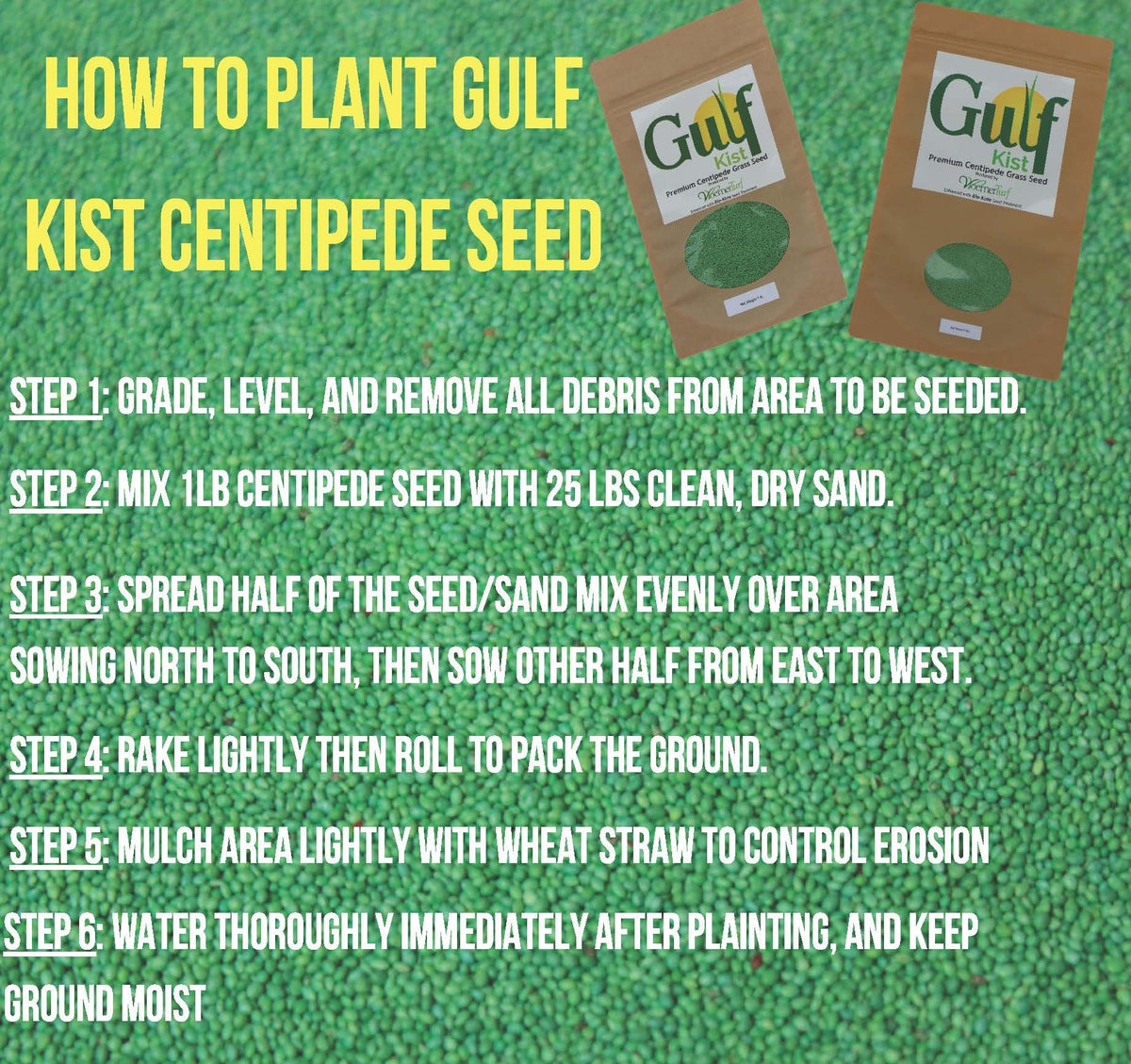 Soil mixing of Gulf Kist Centipede Seed for even distribution into the topsoil.