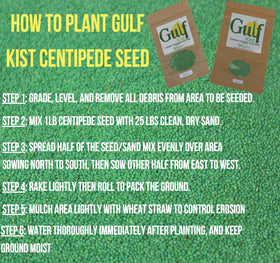 Soil mixing of Gulf Kist Centipede Seed for even distribution into the topsoil.