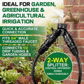Gulfmew 25 PSI pressure regulator close-up for stable drip irrigation