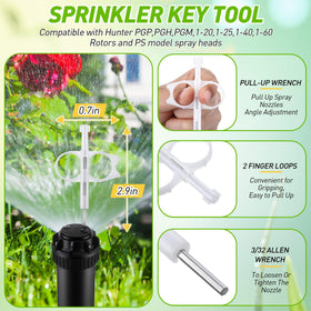 Gulfmew arc-radius tuning tool aids precise sprinkler patterns for efficient water use