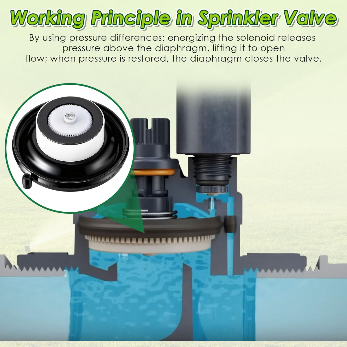 Gulfmew diaphragm compatible with Hunter SRV and ASV valves