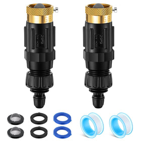 Gulfmew faucet adapter assembly shows a durable outdoor irrigation connection.