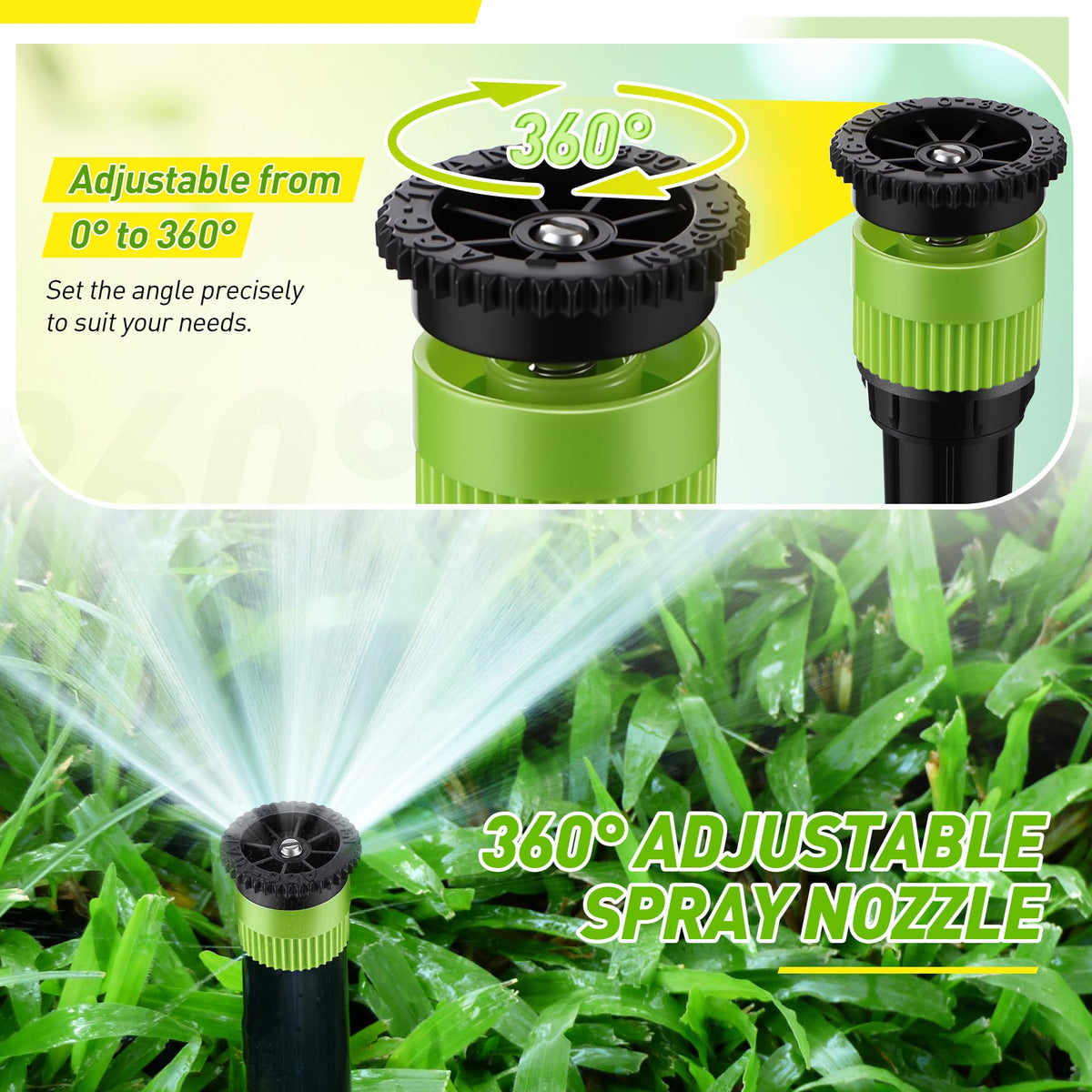Dual adjustment tools for Rain Bird and Hunter systems.