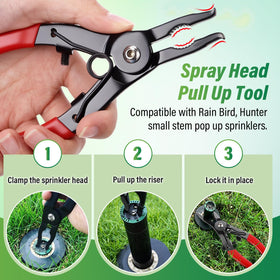 Gulfmew head rotor adjustment tool for precise spray radius changes.