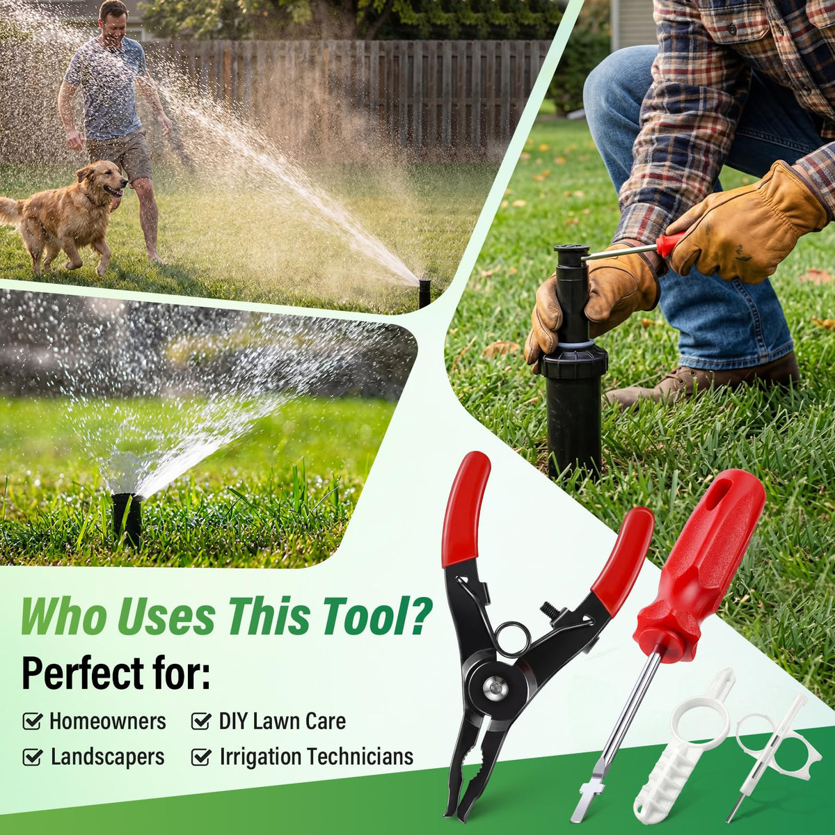 Gulfmew compatible tools for Hunter and Rain Bird irrigation systems.