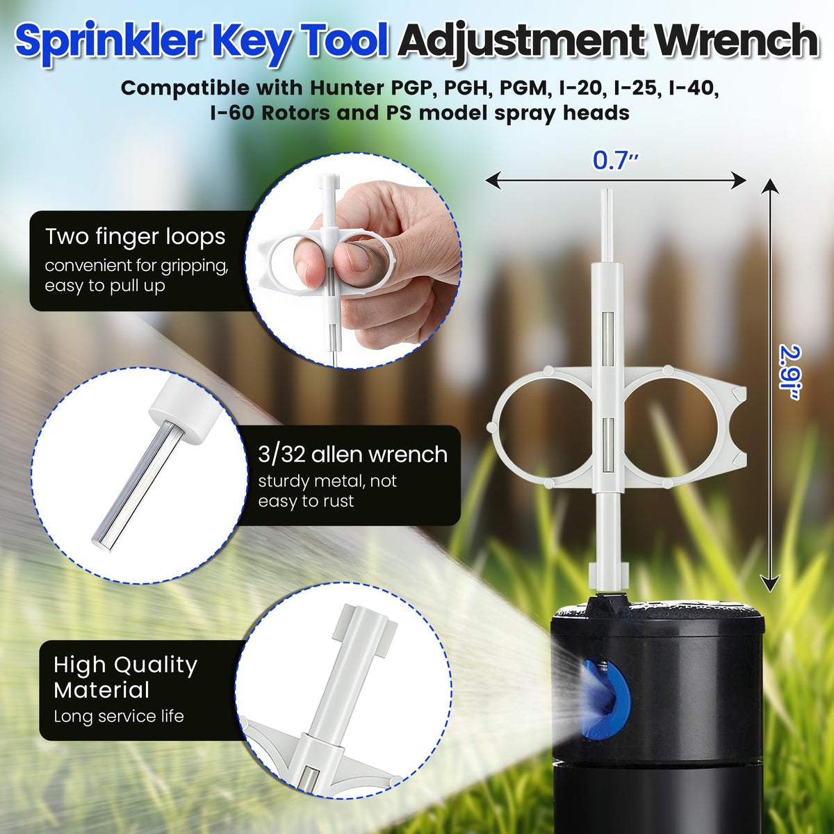 Gulfmew non-slip PVC-coated handle provides a secure grip during use.