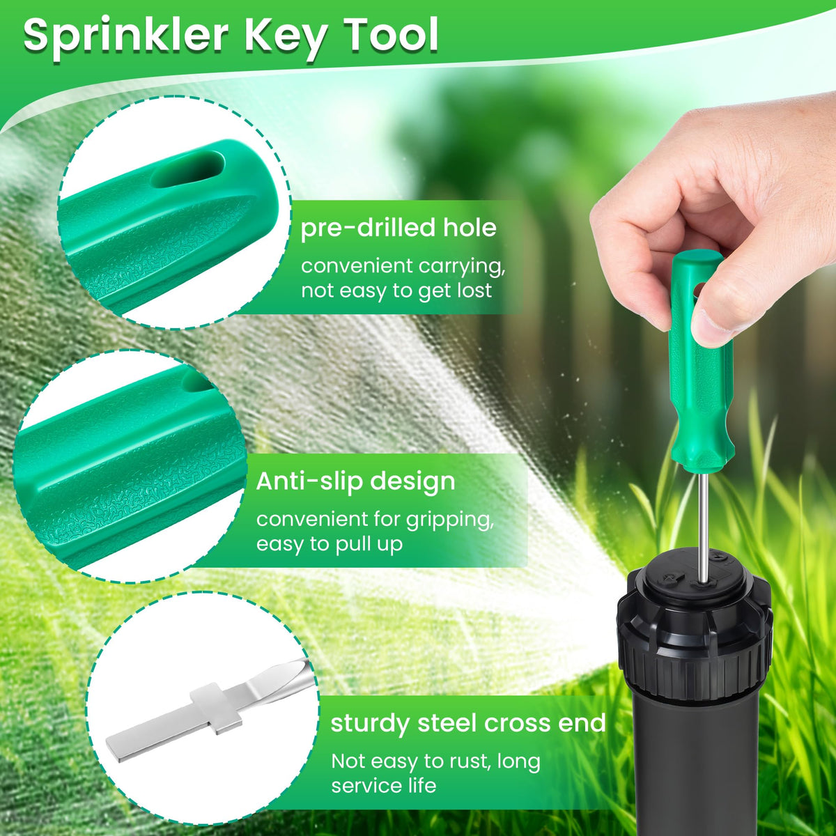 Gulfmew nozzle replacement access with T-handle for precise adjustments.