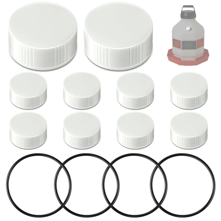 Gulfmew replacement caps on a white fountain ensure secure water flow.
