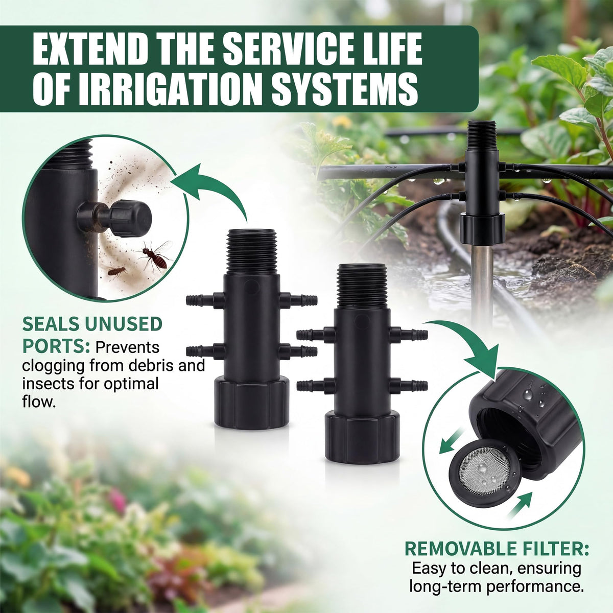 Gulfmew 1/4in barbed outlets secure tubing connections