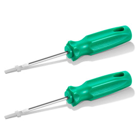 Gulfmew rotor adjustment tool pair lifting a sprinkler head for maintenance.