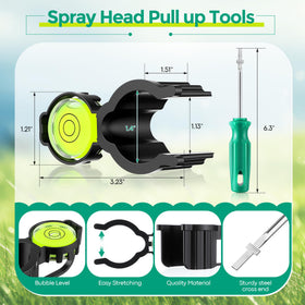 Gulfmew rotor adjustment tool with level aligns spray arc for efficient watering