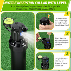 Gulfmew rotor adjustment tool fine tunes arc and distance for accurate irrigation.