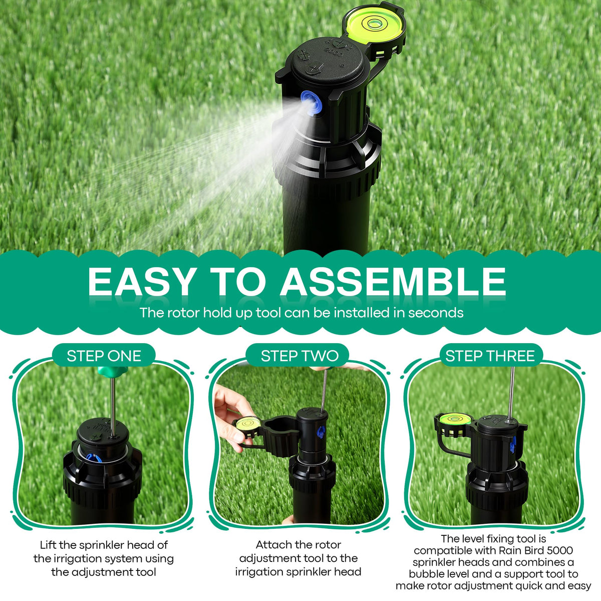 Gulfmew rotor sprinkler tools in solid steel offer rust-free durability
