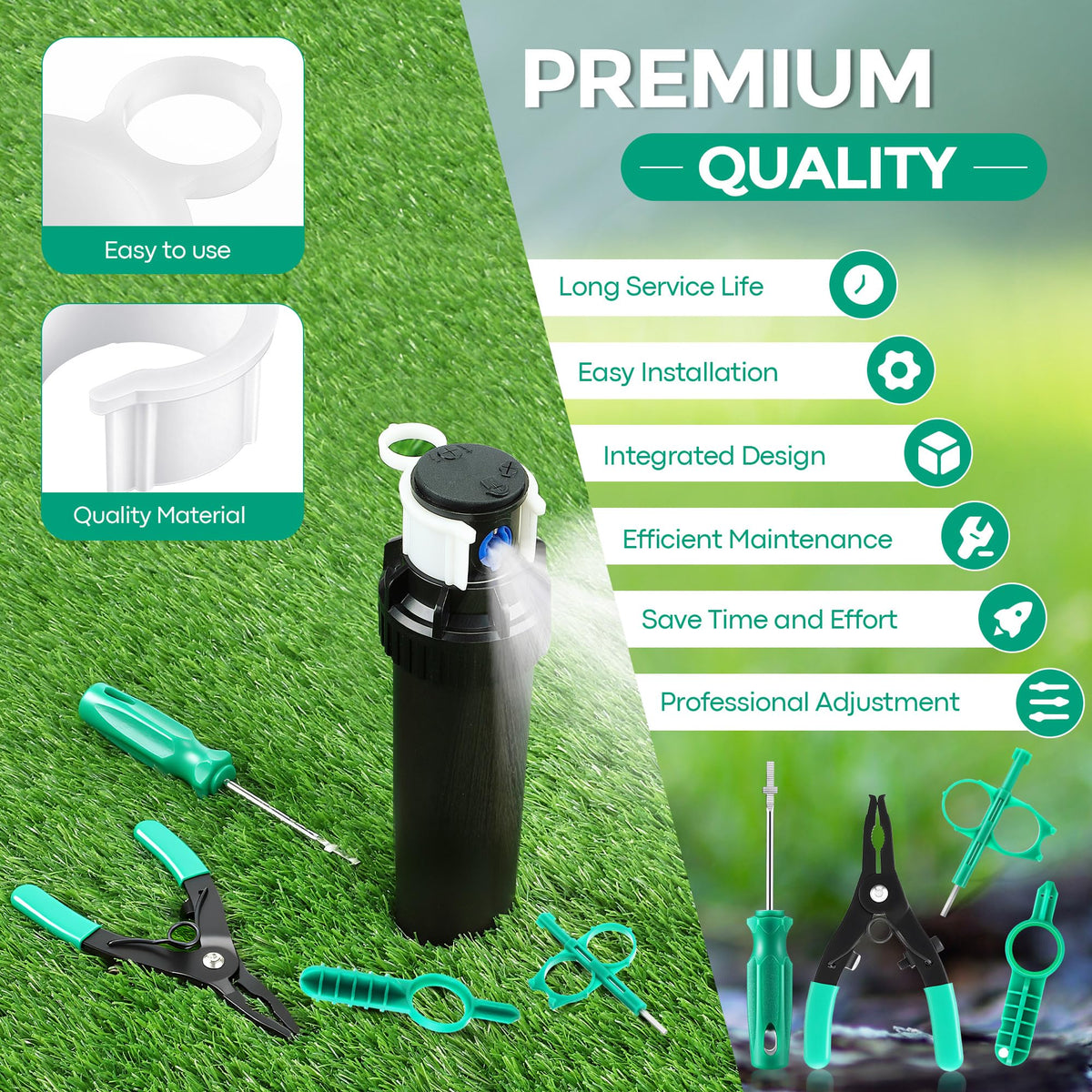 Gulfmew sprinkler adjustment key tool compatible with multiple brands