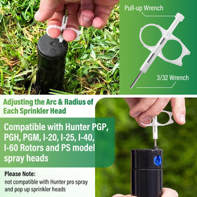 Gulfmew sprinkler head tool kit enables easy nozzle replacement and adjustments.