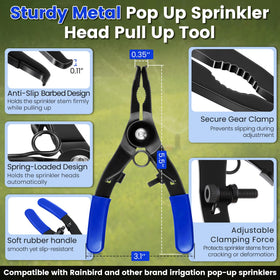 Gulfmew sprinkler head pull up tool grips pop-up heads for easy lifting.